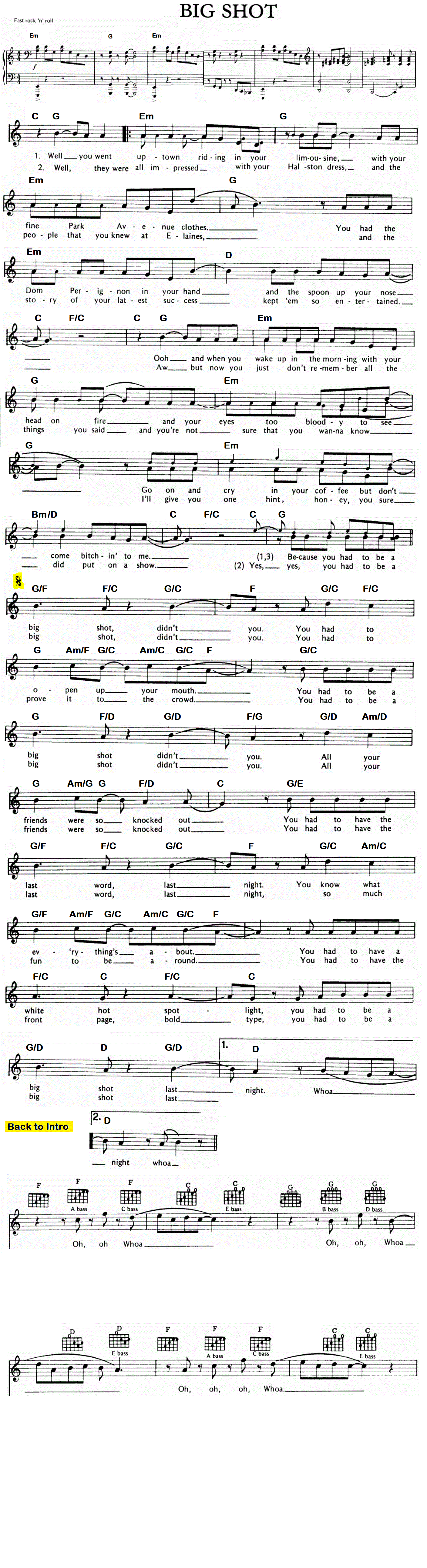 Big Shot Sheet Music